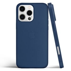 Coque en silicone pour iPhone 16 Pro – Bleu