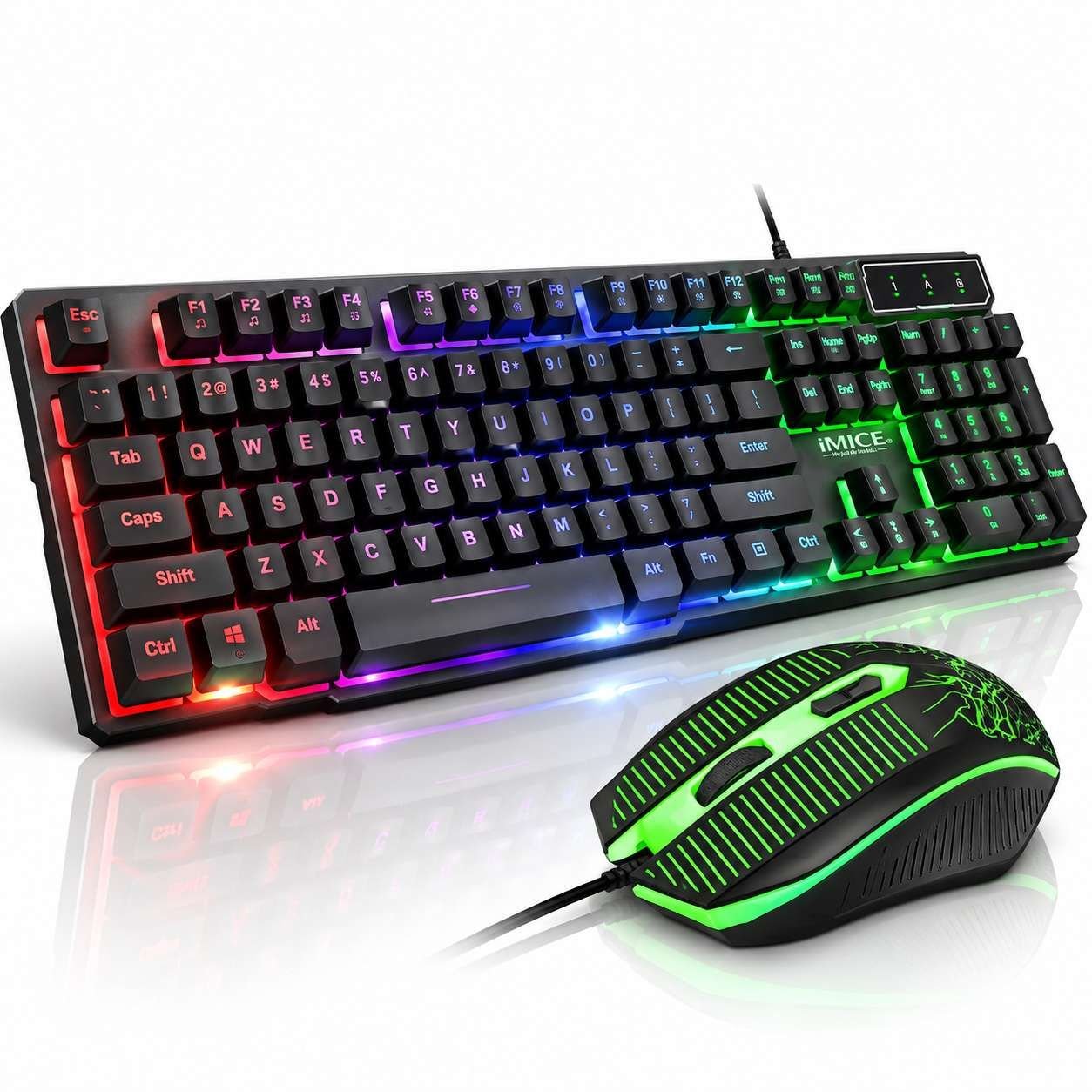 Pack Gaming iMICE KM-680 – Clavier Rétroéclairé & Souris Gaming