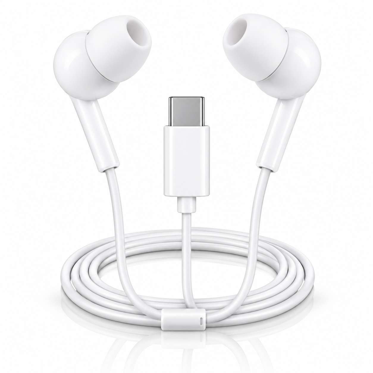 Écouteurs Oraimo Lite Type-C avec Microphone – Blanc