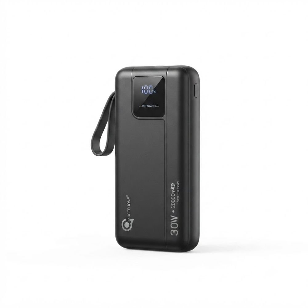 Batterie externe FACEPHONE ASY-458 Pro noire, 20 000 mAh