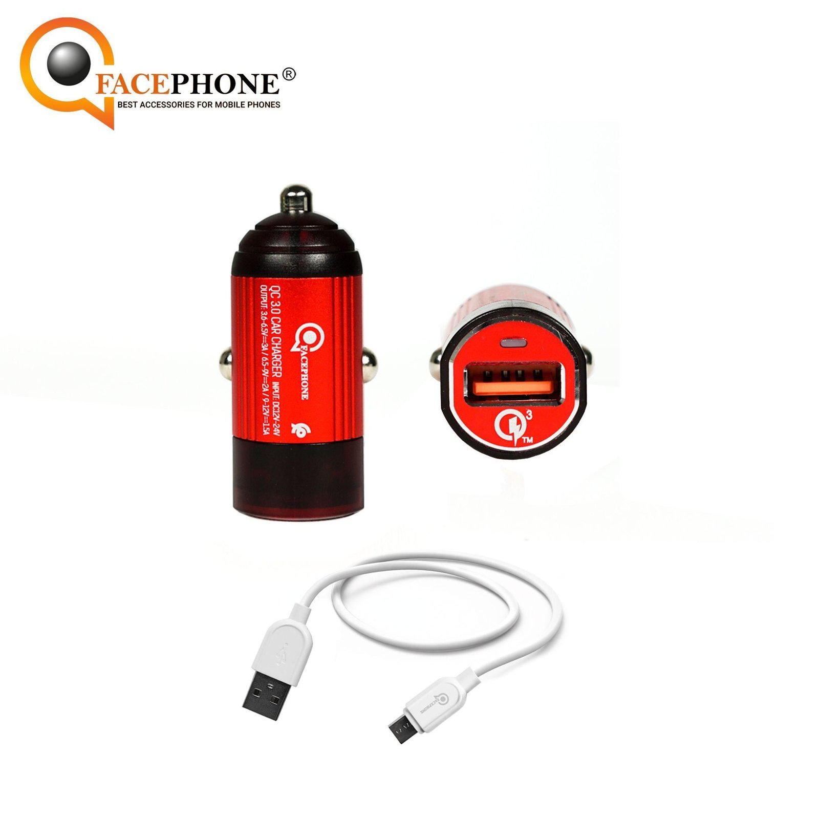 Chargeur de voiture "FacePhone - ASY-104-Rocket Design