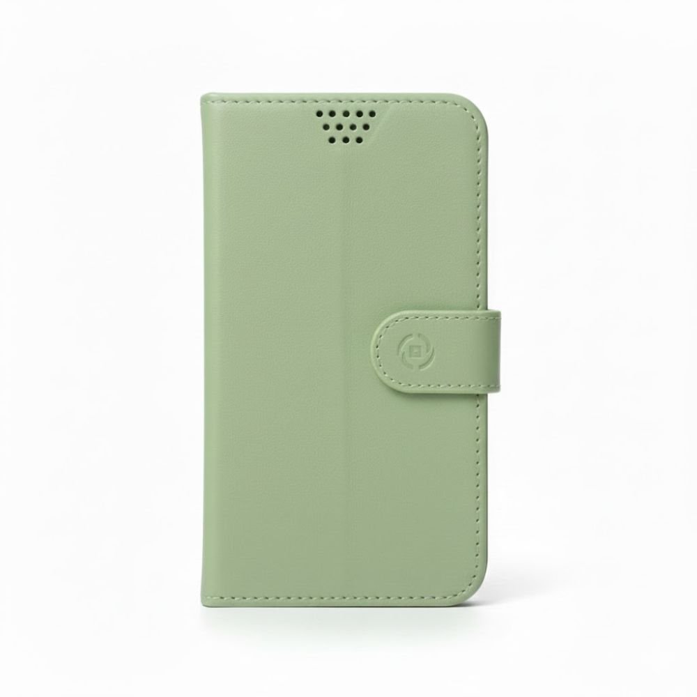 Celly – Coque de Protection Portefeuille pour Téléphones XL (6,5" à 7") – Vert