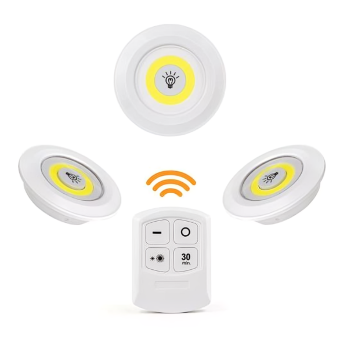 LED Llight with remote controle set of 3