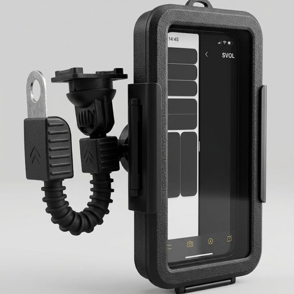 Outdoor Riding Essential – Waterproof Bike Phone Mount with Secure Handlebar Grip