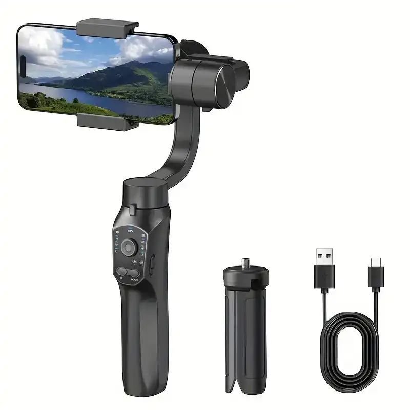 Stabilisateur Smartphone F10 PRO 3 Axes – Vidéos Fluides et Professionnelles