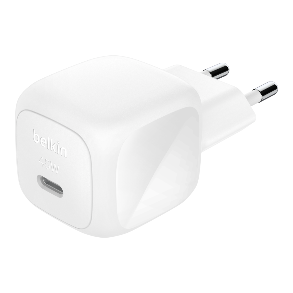 Belkin BoostCharge 45W USB PD WALL CHARGER WITH PPS, White