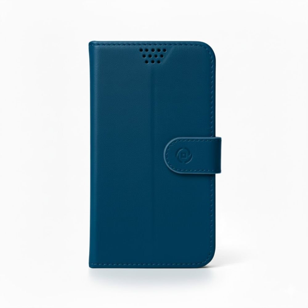 Celly – Coque de Protection Portefeuille pour Téléphones L (6,0" à 6,4") – Bleu