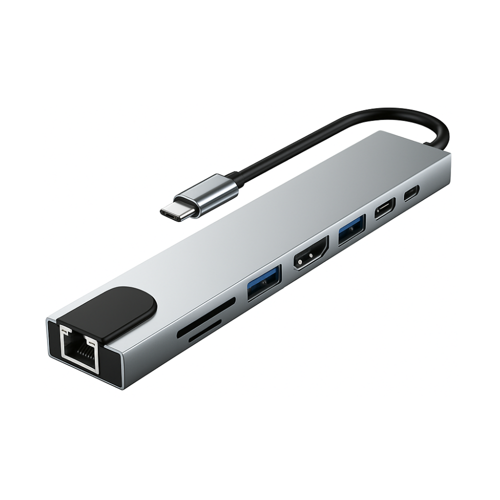 Adaptateur Hub USB-C 8-en-1 – HDMI 4K