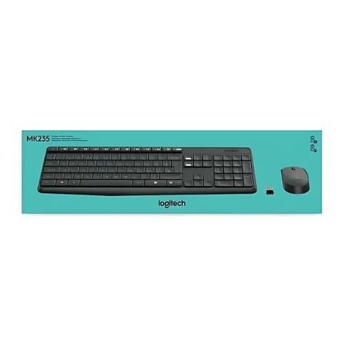 Logitech Mk235 Clavier Souris Incluse Usb Azerty Français Gris