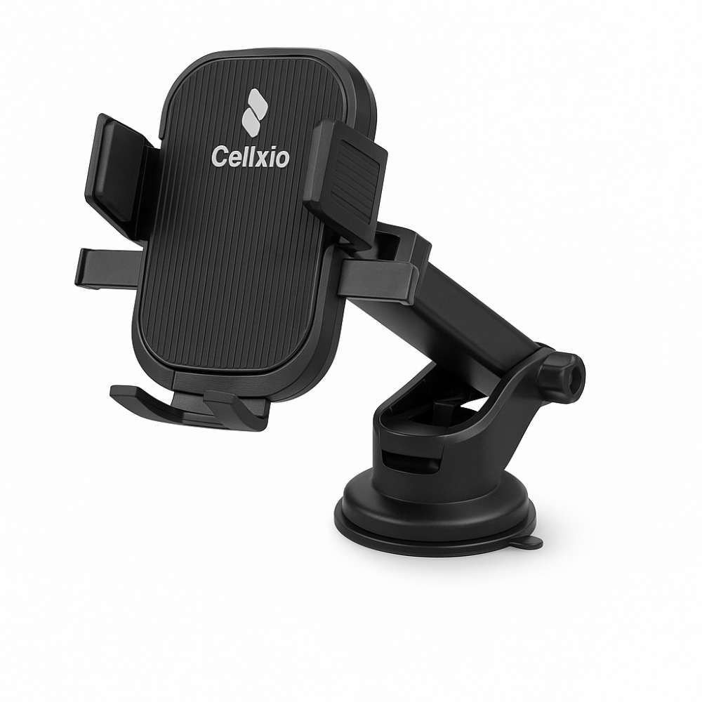 Support Téléphone Voiture Cellxio CL-911 – Ventouse Puissante, Serrage Automatique, Compatible 4.7" à 7.2"