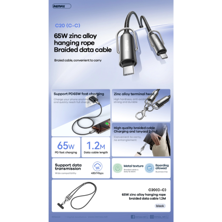 cable fast charging type c to type c65w