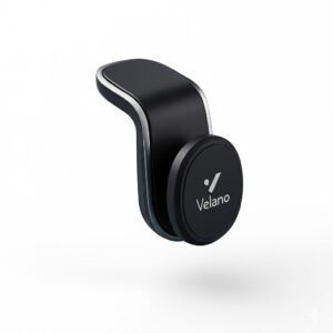 Support Téléphone Voiture Velano VR-06 Noir – Support Magnétique à Fixation Grille d’Aération