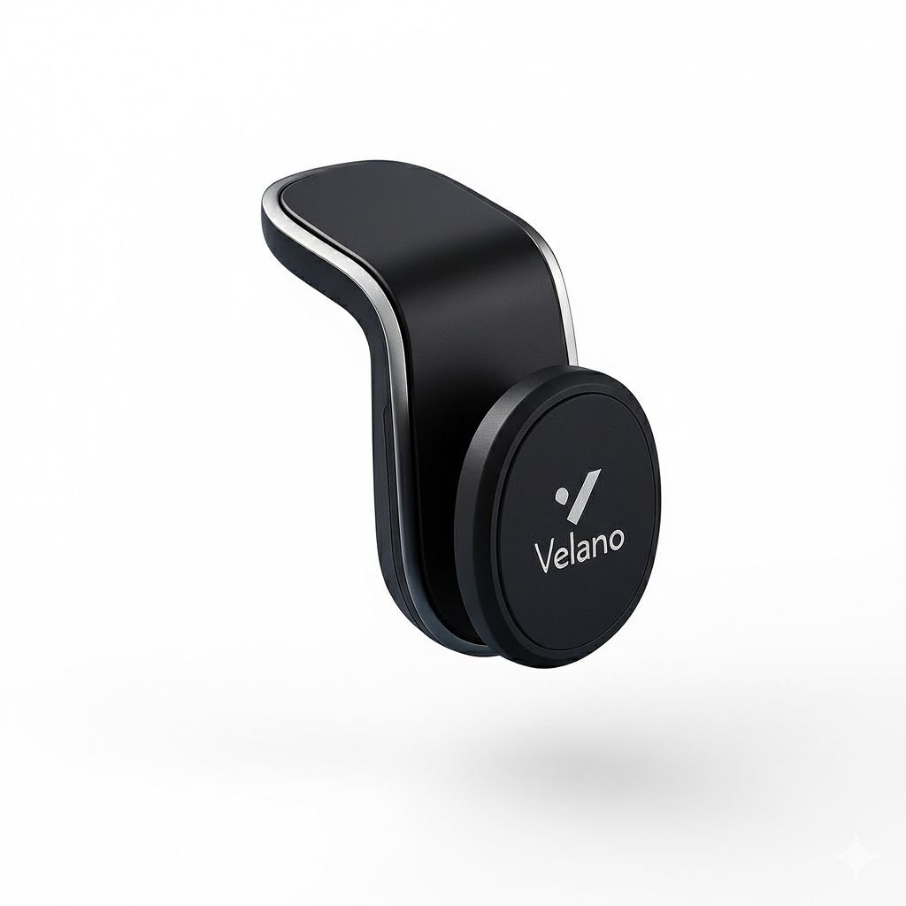 Support Téléphone Voiture Velano VR-06 Noir – Support Magnétique à Fixation Grille d’Aération