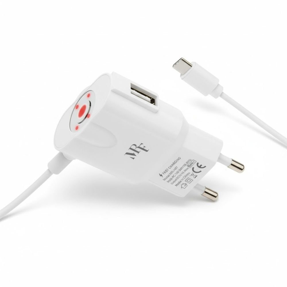 MRF Câble Intégré 2-en-1 avec Port USB – Double Charge Rapide
