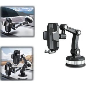 Support de téléphone réglable à 360°,ventouse très fort, pour tableau bord, par-brise et bureaux
