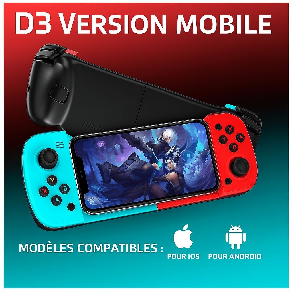Manette Mobile D3 – Manette Sans Fil pour Android & iOS