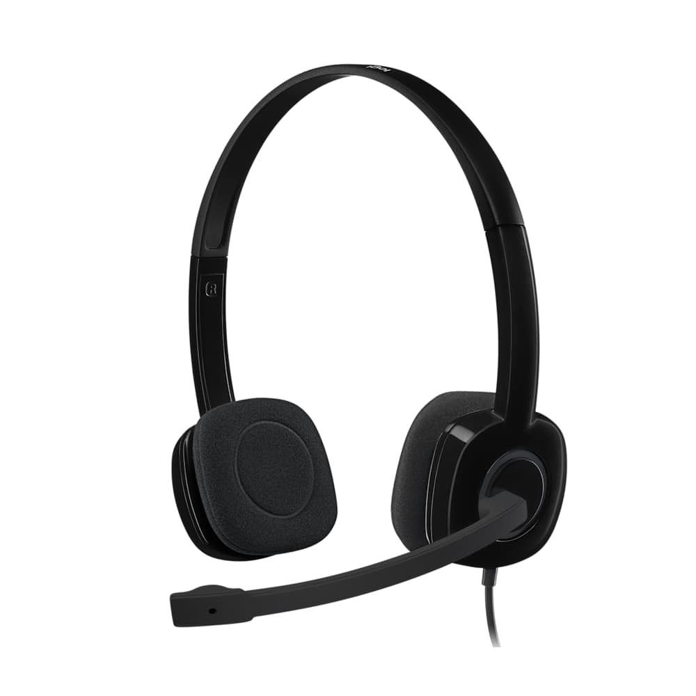 LOGITECH H151 Corded Stereo Headset - BLACK - 3.5 MM