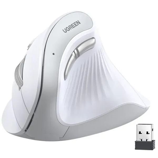 Souris sans fil Bluetooth Ugreen Multi-mode Vertical Blanc MU008 (45759)