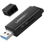 Ugreen Lecteur carte mémoire SD TF USB 3.0 Noir