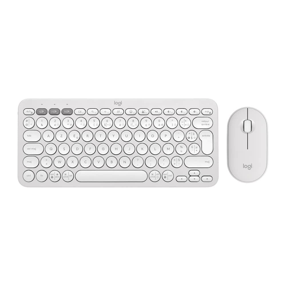 CLAVIER LOGITECH PEBBLE 2 COMBO WHITE