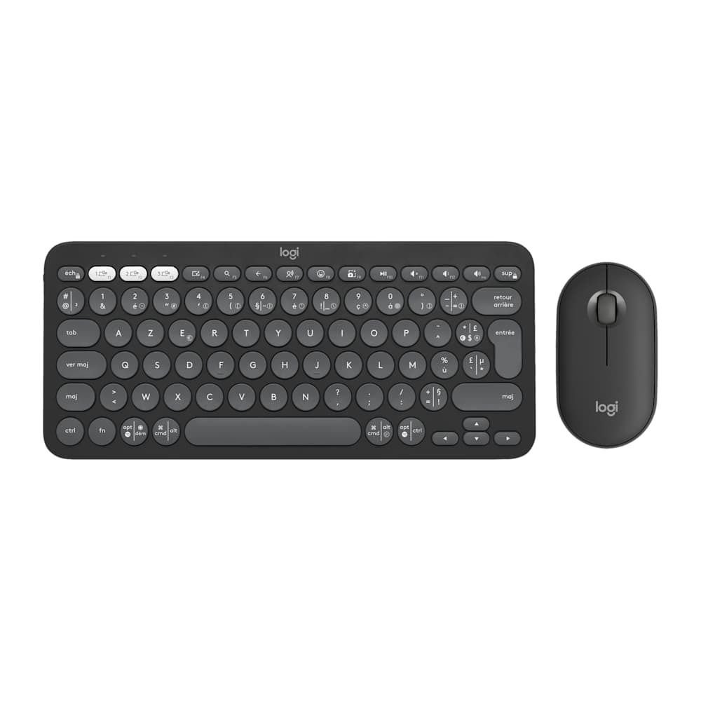 COMBO CLAVIER ET SOURIS LOGITECH PEBBLE 2 BLACK