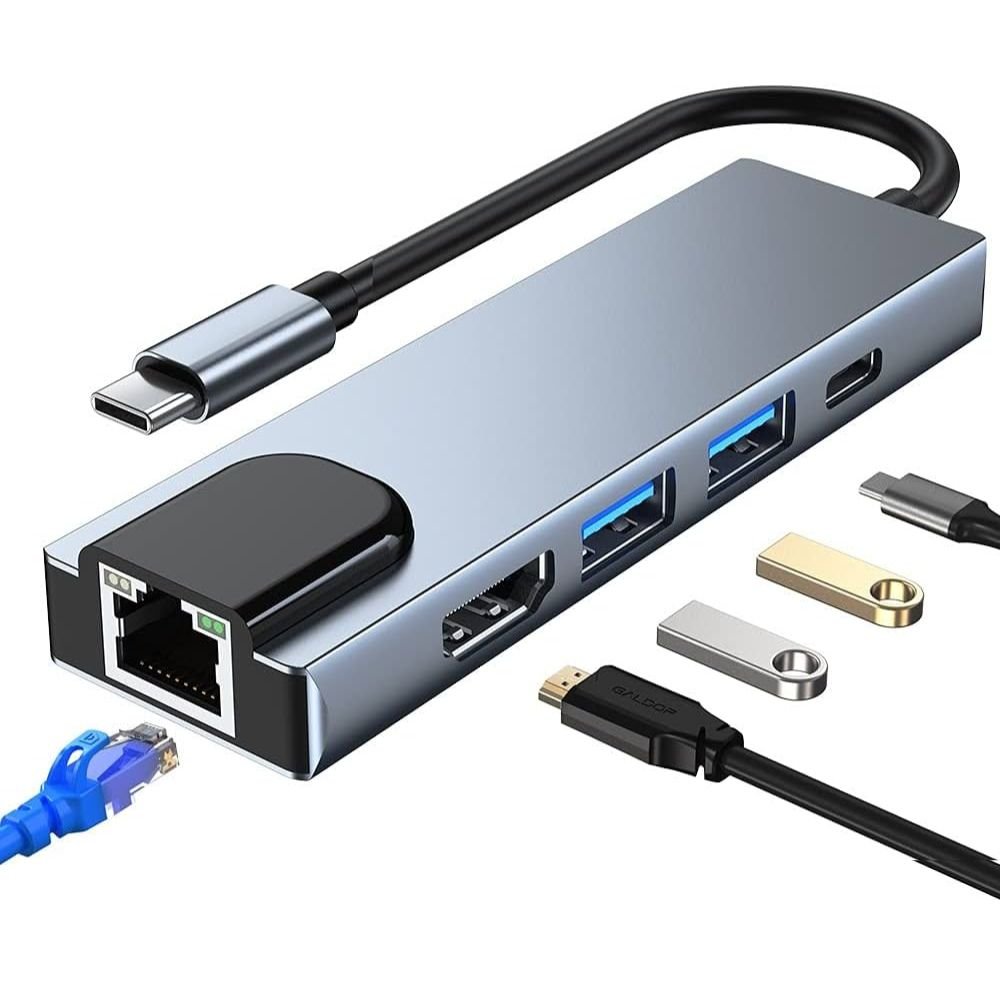 Adaptateur USB-C vers LAN 5-en-1