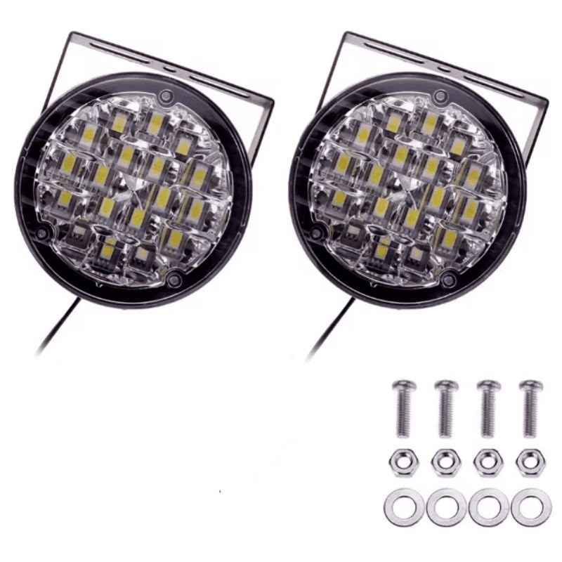 Feux de jour LED 12 V, lot de 2