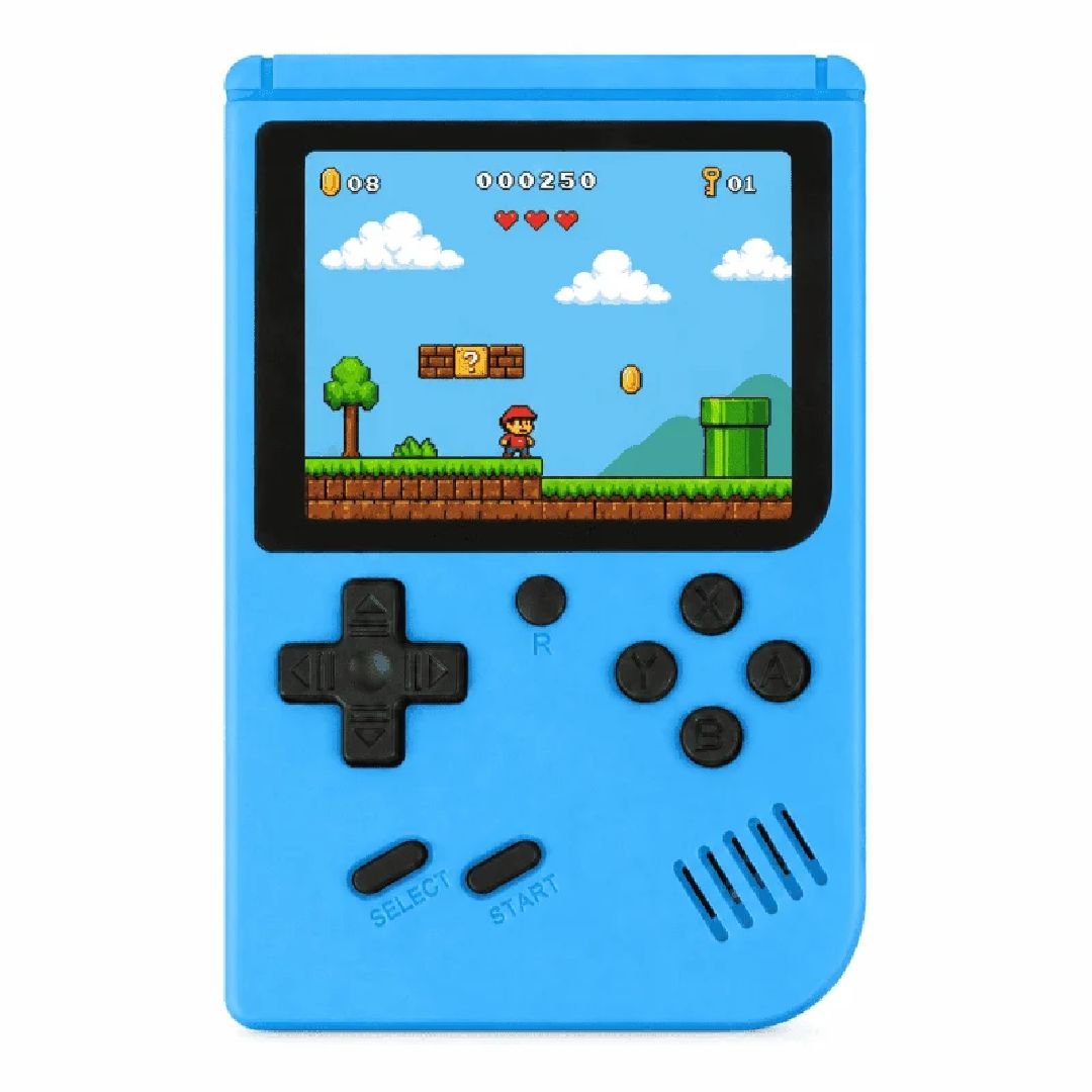 Console de jeux rétro portable bleue, 400 jeux