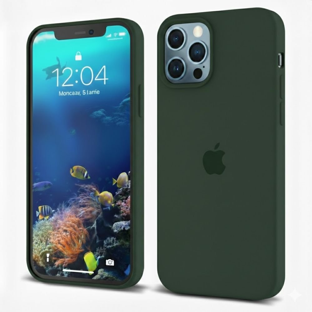 Coque Silicone avec MagSafe pour iPhone 12 Pro Max – Vert