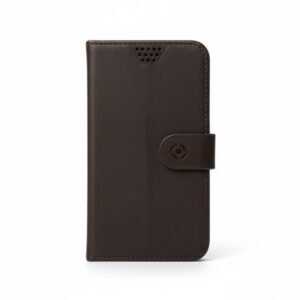 Celly - Coque de Protection Portefeuille pour Téléphones Taille Moyenne (4") – Noir