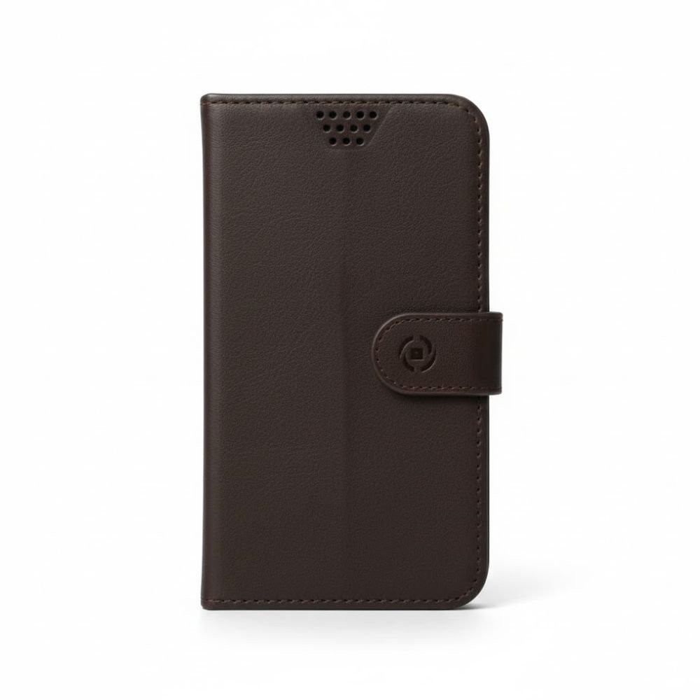 Celly - Coque de Protection Portefeuille pour Téléphones Taille Moyenne (4") – Noir