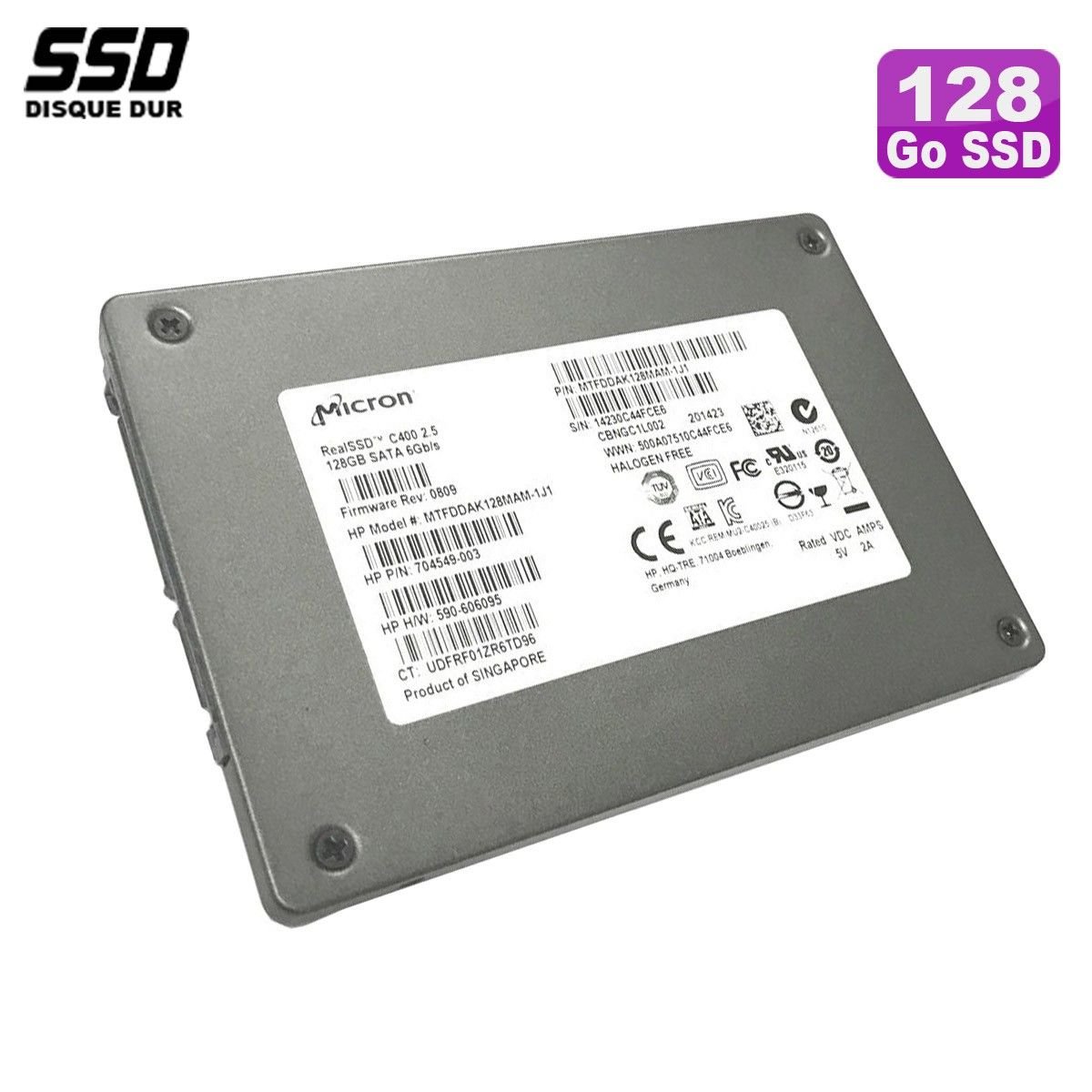 Disque SSD 2.5″ 128 Go recycle (Reconditionné)