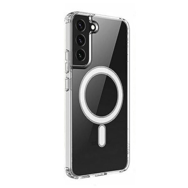 Coque magnétique transparente avec MagSafe pour Galaxy S22 Ultra