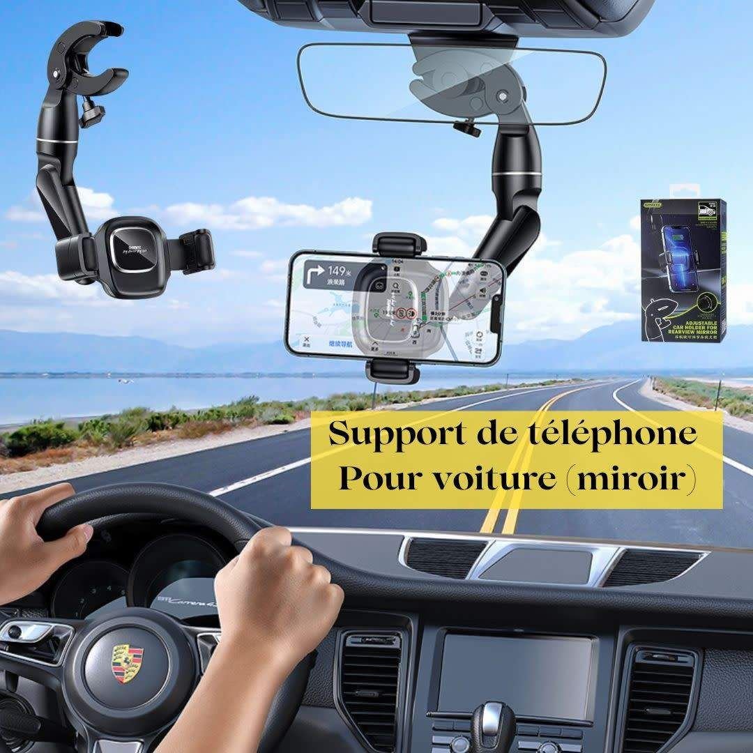 SUPPORT DE TELEPHONE pour Voiture 360 degrés à fixer au rétroviseur RM-C67 REMAX SUPPORT VOITURE