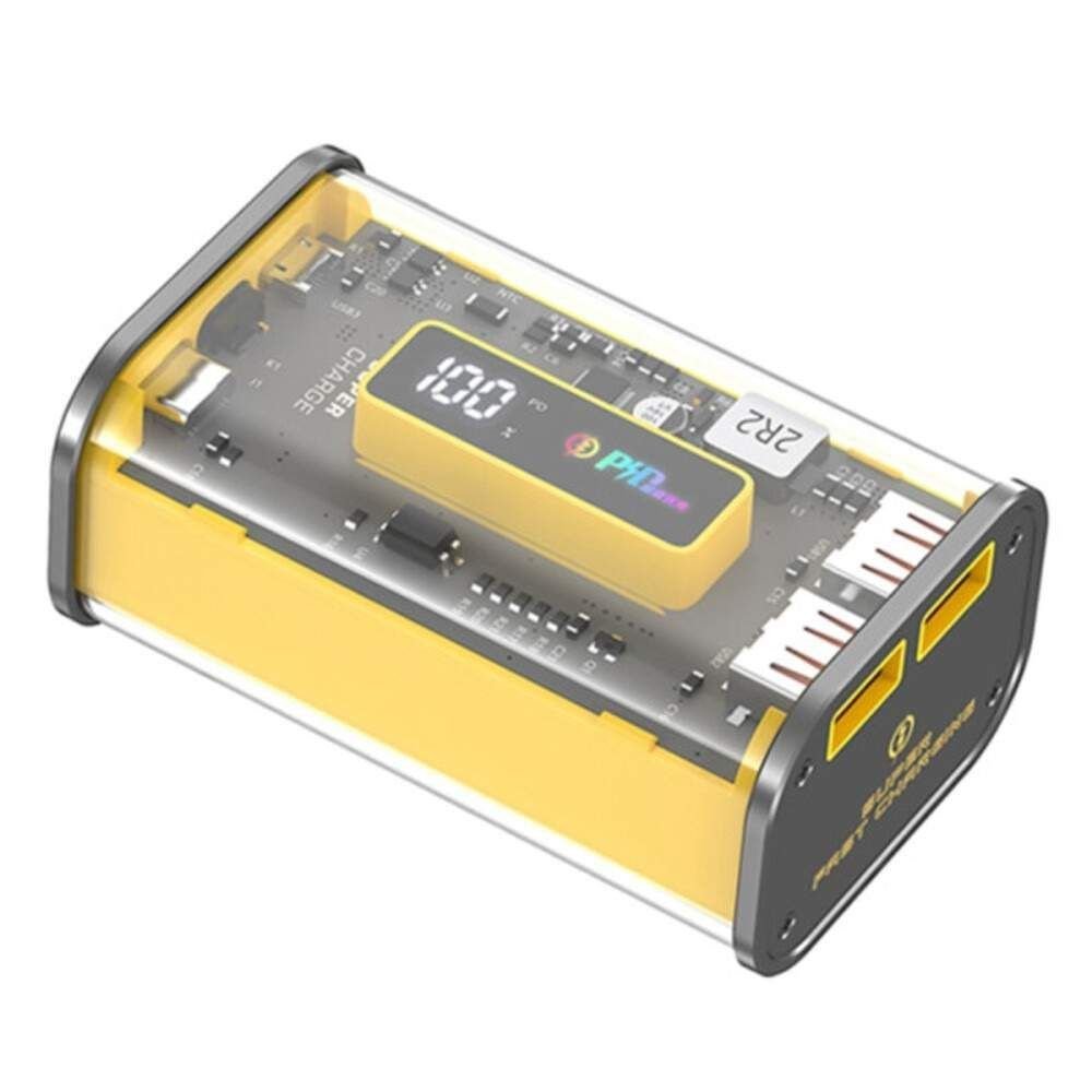 Batterie externe transparente 10 000 mAh,