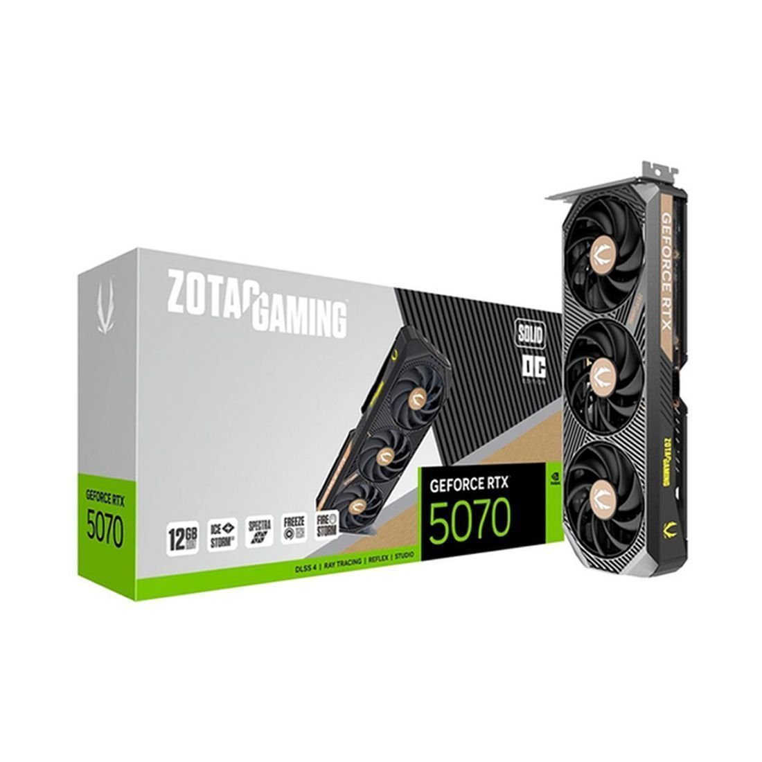 CARTE GRAPHIQUE ZOTAC GAMING GEFORCE RTX 5070 SOLID OC 12GB GDDR7