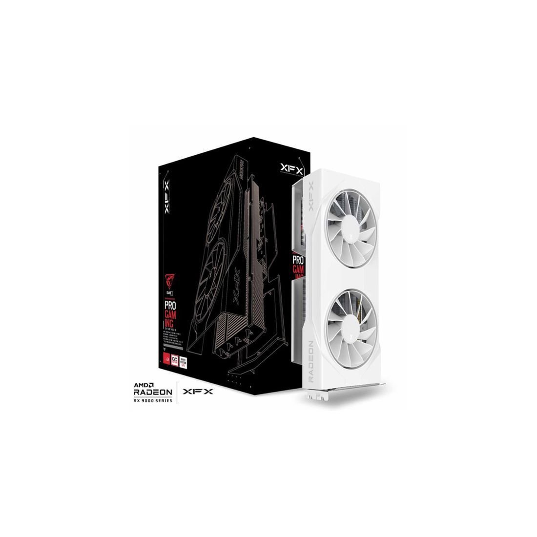 CARTE GRAPHIQUE XFX SWIFT AMD RADEON RX 9060 XT 8GB OC BLANC