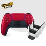 Pack DualSense Volcanic Red + Dock de Charge USB Microware