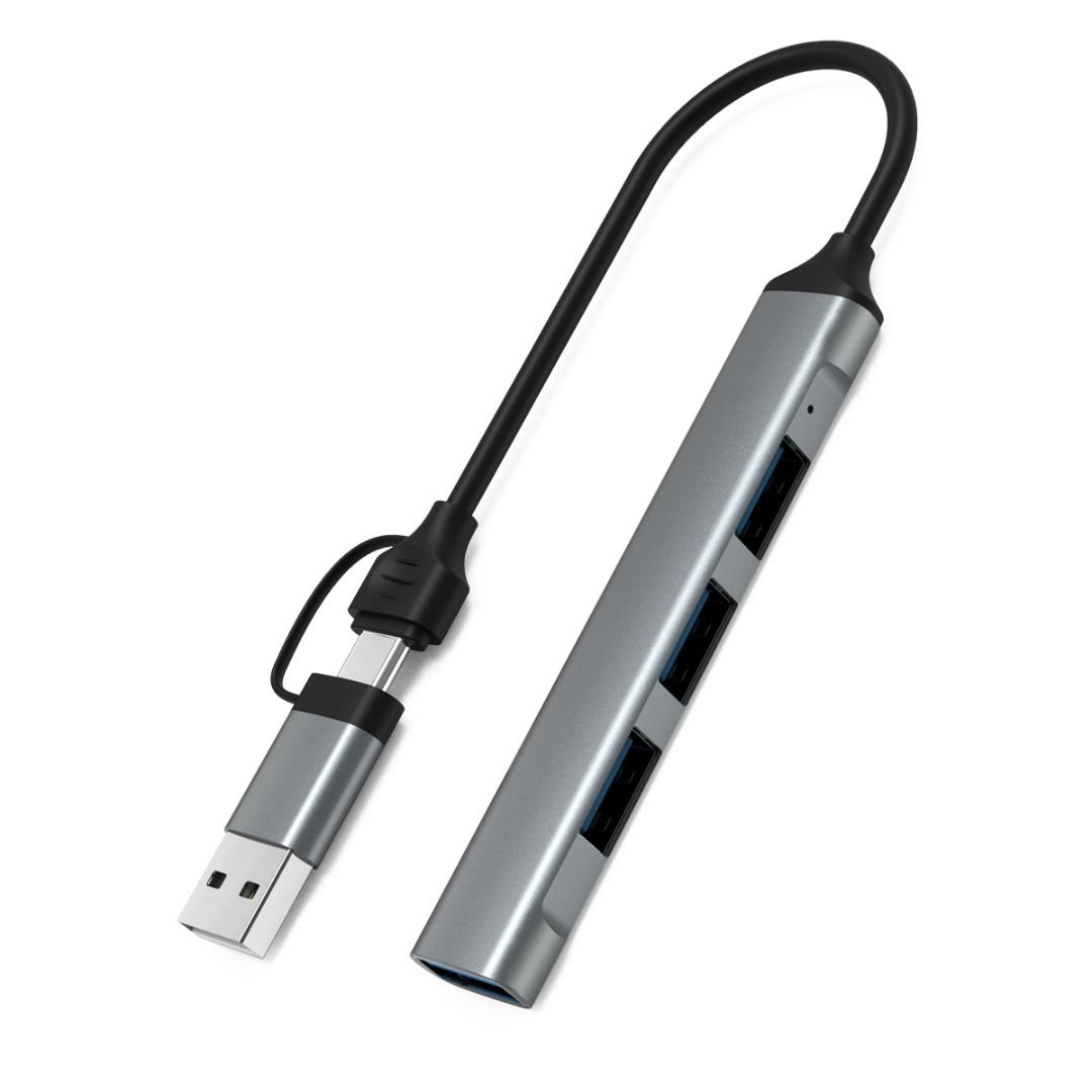 Adaptateur USB-C et USB vers 4 ports USB