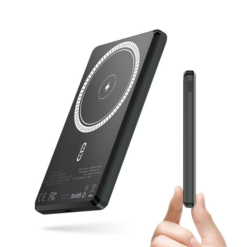 SLIM MAGNETIC POWER BANK 5000 MAH (Black)