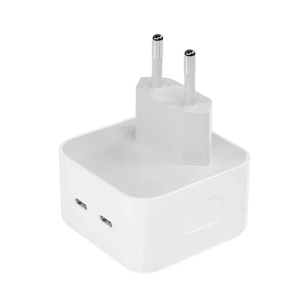 Adaptateur secteur double port USB-C 50 W, blanc