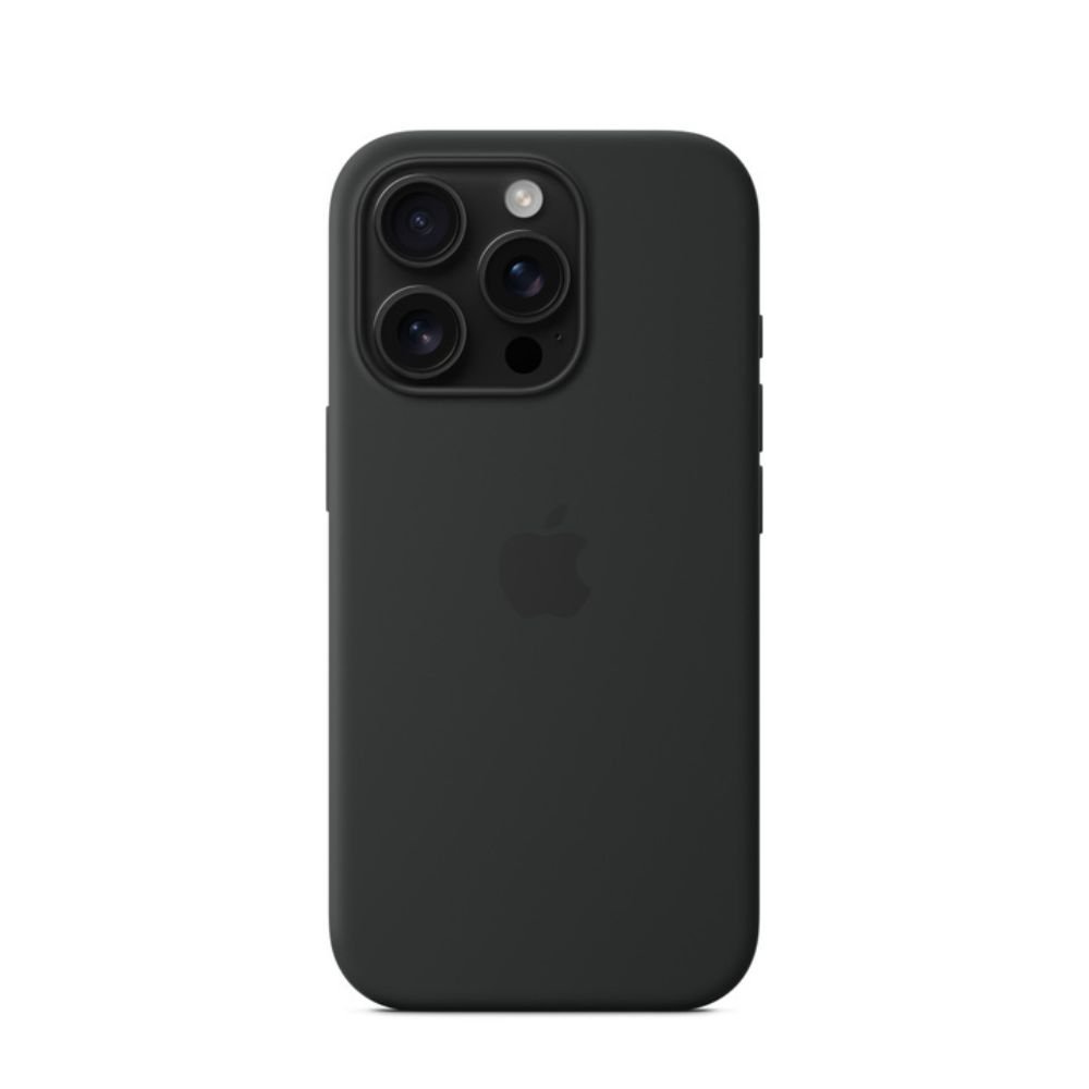 Coque en silicone pour iPhone 16 Pro – Noir