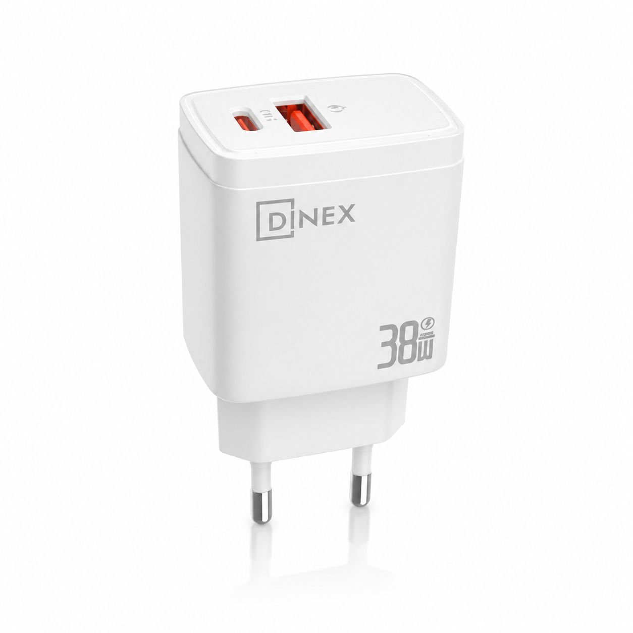 Chargeur Rapide DINEX 38W Double Port USB-C + USB-A – Prise EU