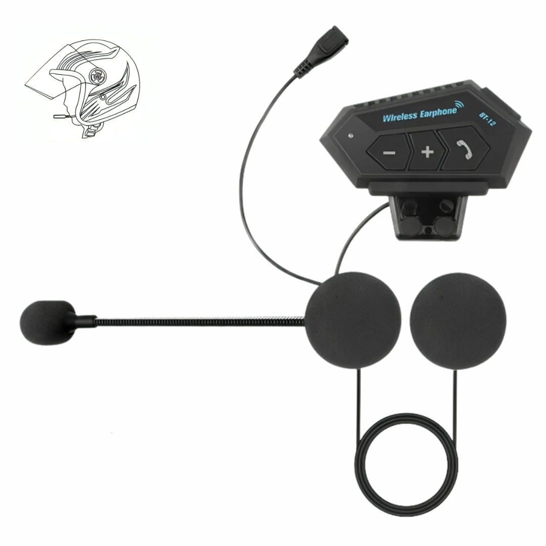 Kit Bluetooth pour Casque Moto – Appels Mains Libres & Musique