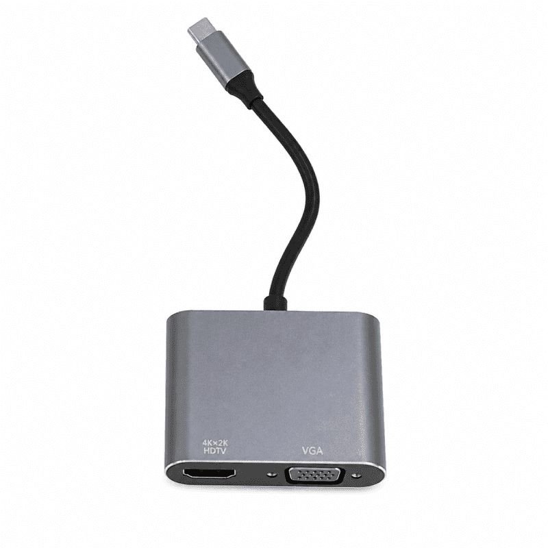 Adaptateur USB-C vers HDTV et VGA 2en1 4K