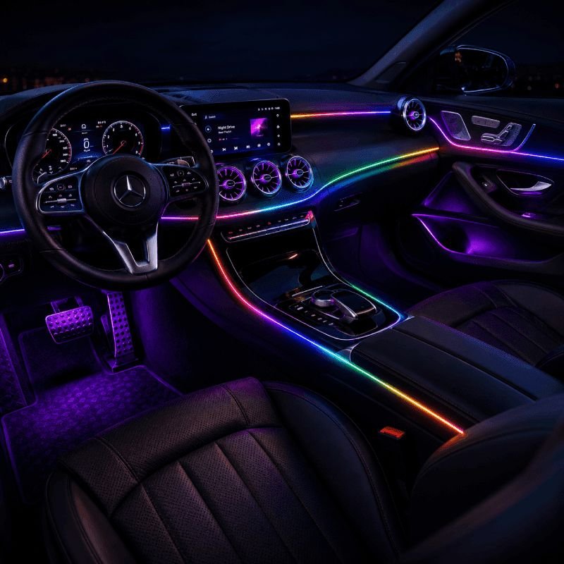 Kit LED Ambiance Intérieure RGB pour Voiture – Atmosphere Lamp Multicolore