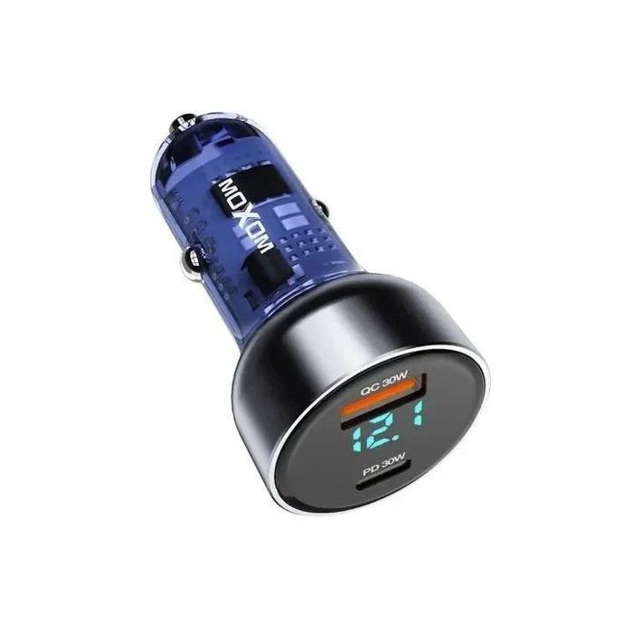 MOXOM CAR CHARGER PD 60W DUAL PORT FAST CHARGER USB-C/USB-A