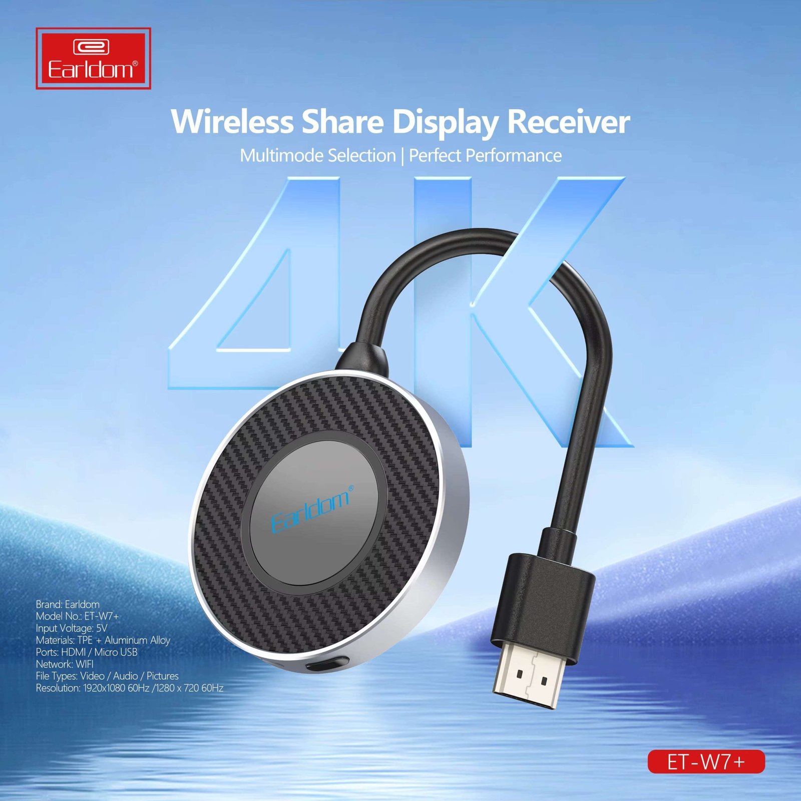 Adaptateur Dongle d'affichage sans fil Earldom